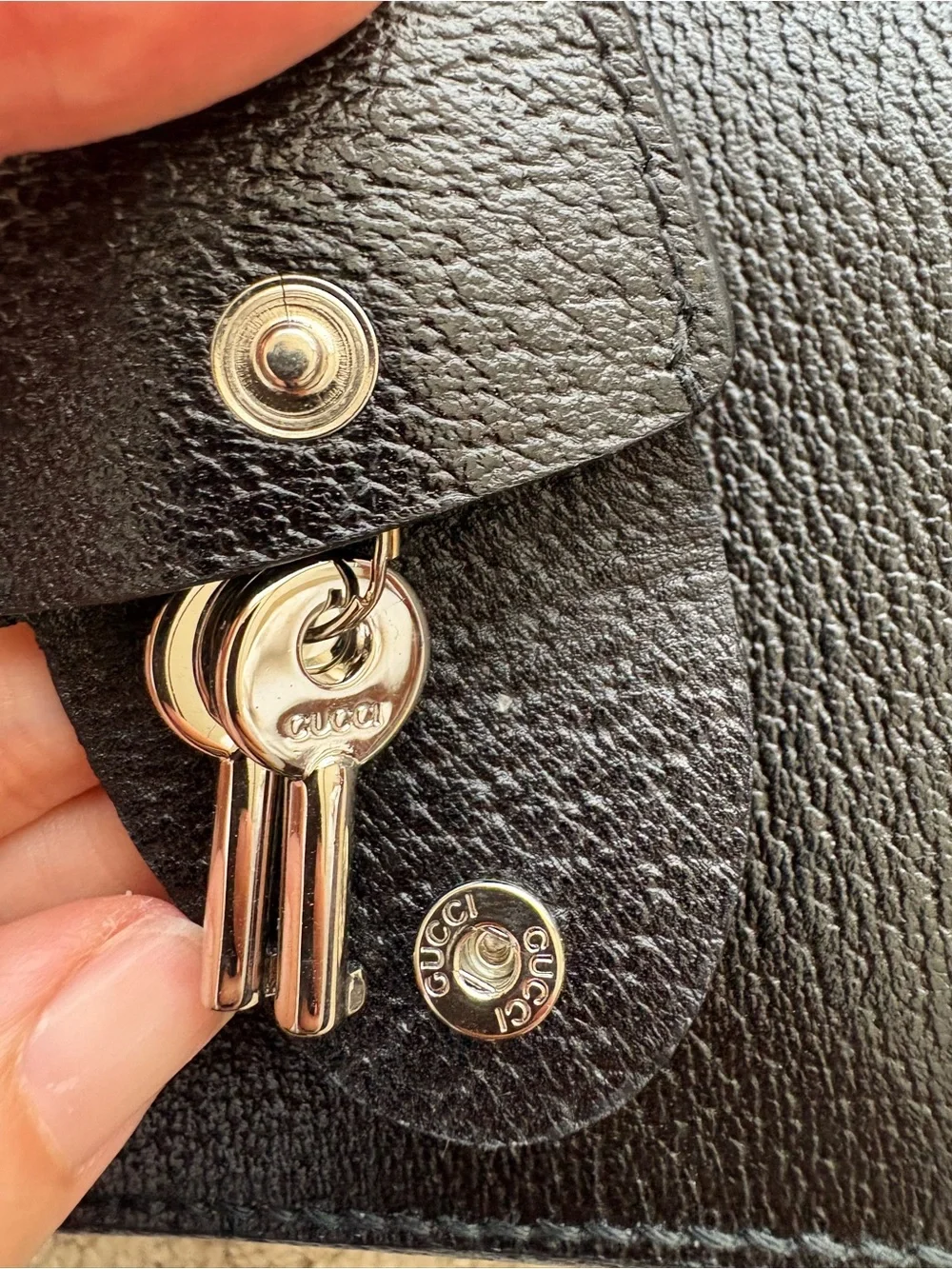 GUCCI Black Leather Travel Pouch